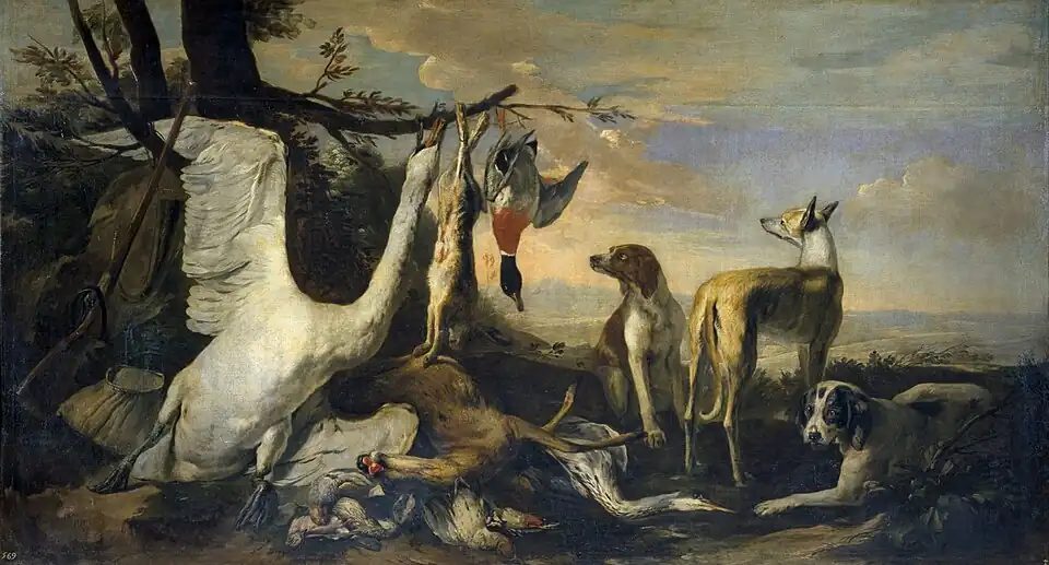 Gibier mort dans nu paysage1640-1660, Musée du Prado
