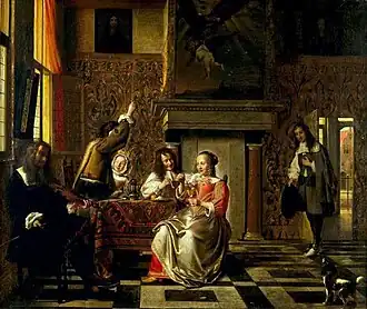 Pieter de Hooch, Joyeuse Compagnie, 1662.