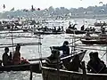 Pèlerins arrivant au festival, Allahabad, 2014.