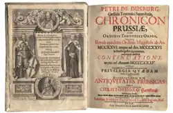 Chronique prussienne de Pierre de Duisbourg