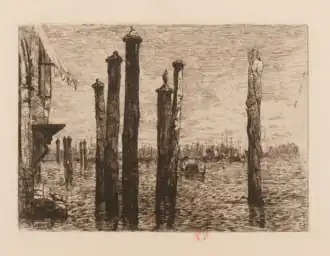 Piquets à Venise, 1869.
