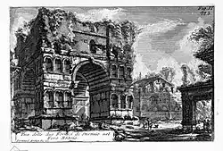 L'arc sur une gravure de Piranèse.