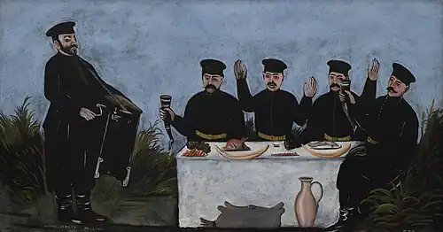 Fête avec l'organiste Datiko Semel (1906).