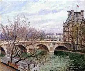Le Pont Royal et le pavillon de Flore, 1903,Camille Pissarro, 1903.Petit-Palais.