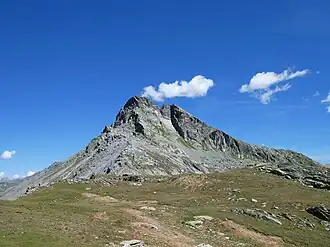 Vue du piz Neir depuis le piz Barscheinz au sud-sud-ouest.
