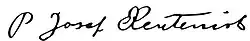 Signature de Joseph Kentenich
