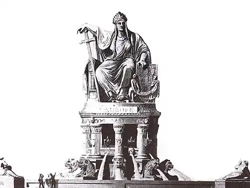 Projet pour une fontaine sur la place de l'Europe à Paris.[réf.&nbsp;nécessaire]