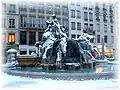 III. Fontaine de Bartholdi (Lyon) sous la neige.