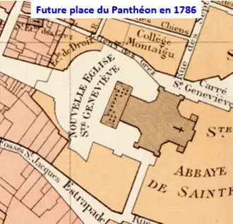 Place du Panthéon en 1786.