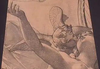 Détail du carton pour le plafond de l'Opéra Garnier, Musée des Beaux-Arts d'Angers