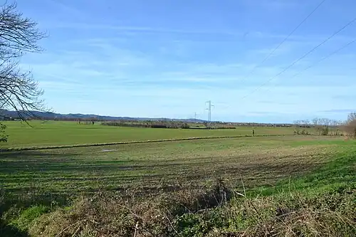 Paysage de la plaine ariégeoise, près de Verniolle.