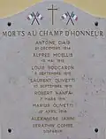 Morts guerre 1914-1918