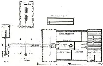 Plan de masse des bâtiments du puits Arthur.