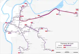 Voir la carte de la ligne.