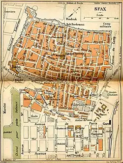 Plan de Sfax en 1903.