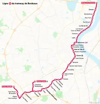 Voir la carte de la ligne.