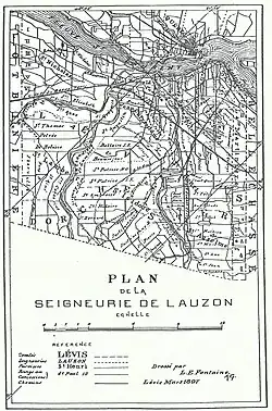 Plan de La Seigneurie de Lauzon