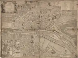 Plan routier de Rouen en 1792