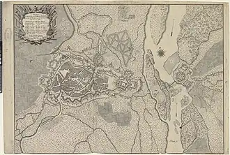 Plan de Strasbourg, sa Citadelle et le Fort de Kehl (1735)