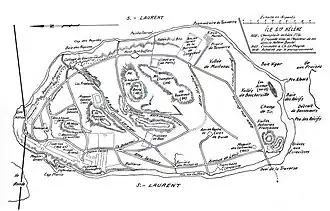 Plan de l'île, 1928