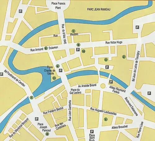 Situation du parc Jean Rameau.