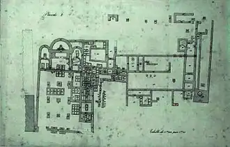 Plan de l'ancienne cathédrale.