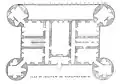 Plan du château de Kergournadech in Marc de Vulson de La Colombière, La science héroïque (1644)
