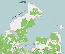 Carte générale du cap de la Estaca de Bares et de la ria de O Barqueiro