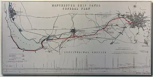 Plan du canal, 1890.