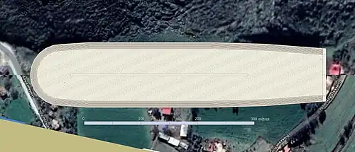 Restitution du plan du stade d'Anazarba dans l'Antiquité romaine