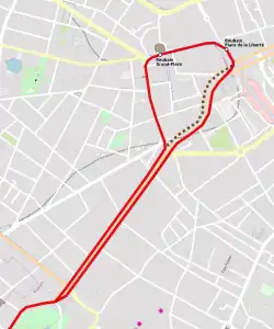 Plan des voies en 1954.