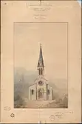 Dessin du projet de la façade.