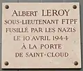 Plaque au no&nbsp;6.