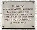 Plaque au no&nbsp;2.