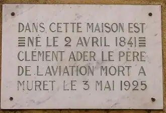 Plaque commémorative.