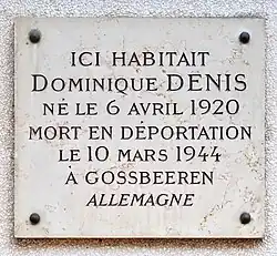 Plaque au no&nbsp;14.