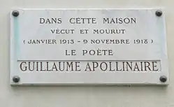 Plaque au no&nbsp;202.
