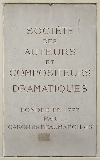 illustration de Société des auteurs et compositeurs dramatiques