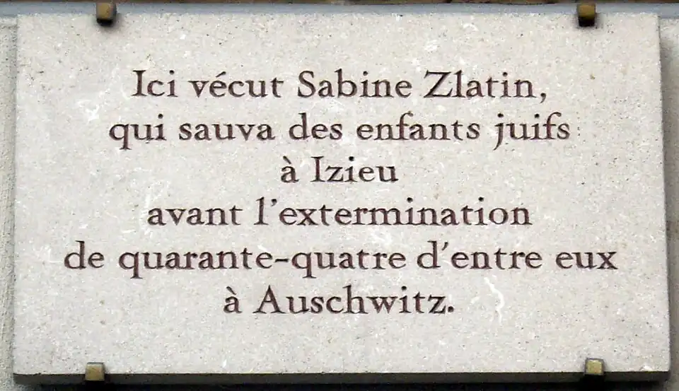 La plaque du 46, rue Madame à Paris.