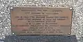 Plaque commémorative sur le caveau familial
