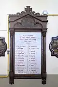 Plaque commémorative dans l'église Saint-Hilaire.