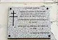 Plaque commémorative.