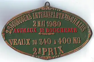 concours d'élevage de 1980, espèce bovine, 2e&nbsp;prix