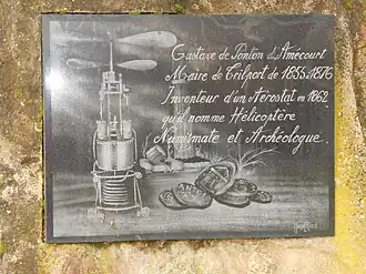 Plaque commémorative à Trilport près de Paris.