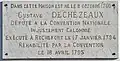 Plaque sur Maison natale de G. Dechézeaux.