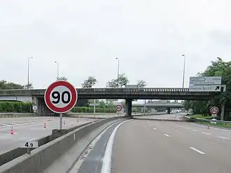90&nbsp;km/h sur la traversée urbaine de Reims, Marne.