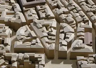 Maquette du quartier de l'amphithéâtre à Florence.