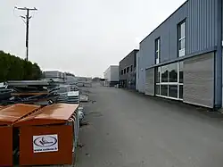 Vue d'extérieur de la plate-forme logistique de Valdivienne.