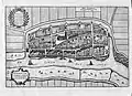 Plan de la ville au XVIIe&nbsp;siècle par J. Blaeu