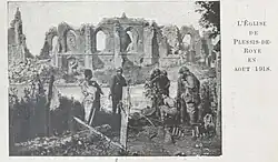 Etat de l'église à la fin de la guerre.